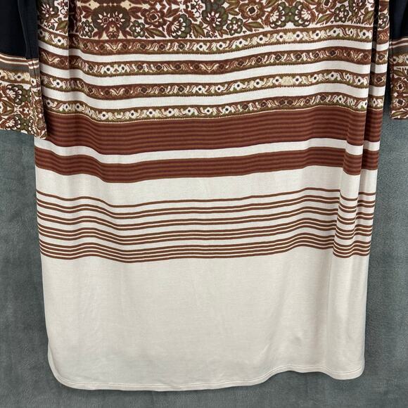 Free People Dress Women Small Cream Floral Steppin Out Tunic Oversize Beach Boho - Picture 4 of 15